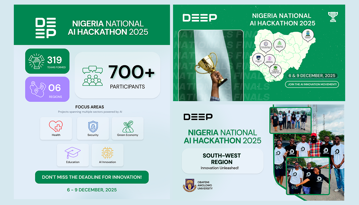 Example ad campaign using brand gradient background and font with the messaging: Clear up confusion, gain peace of mind